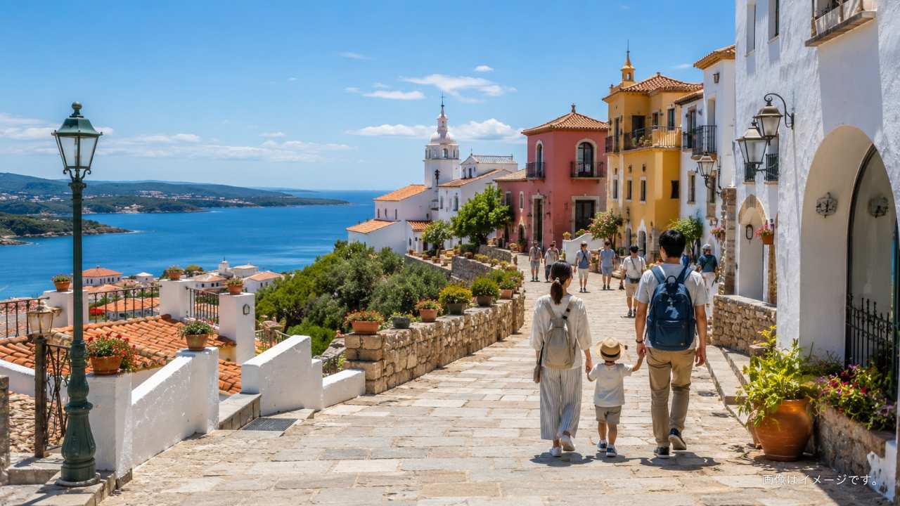 志摩スペイン村が存続する理由を示すスペイン風の街並み